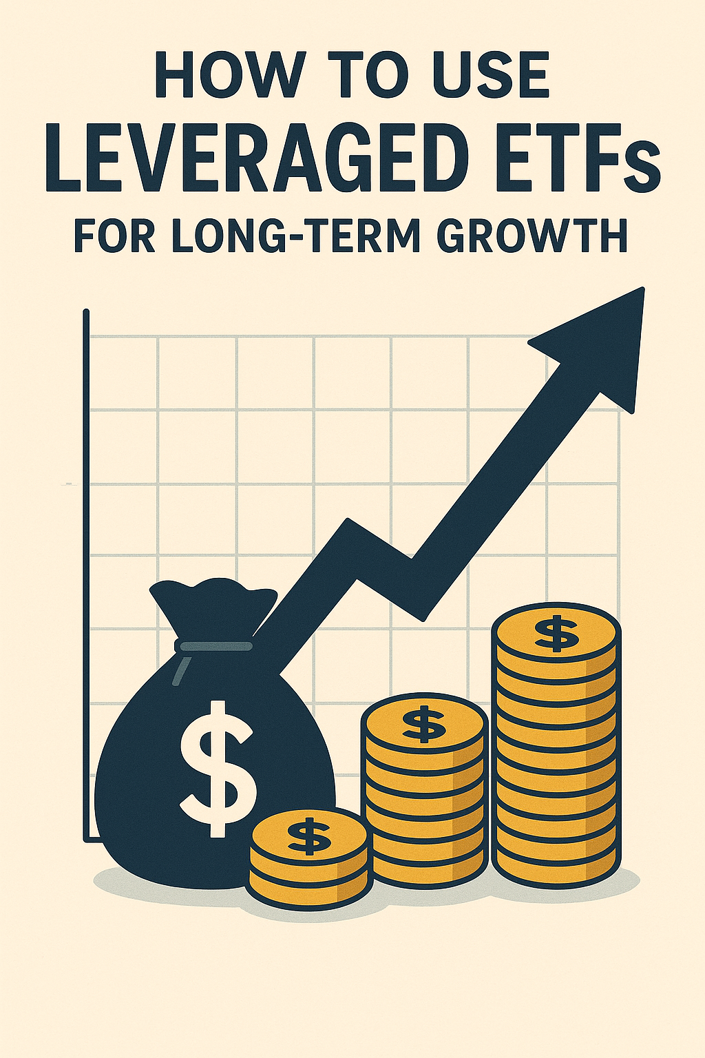 Image displaying a stock market graph with the text how to use leveraged etfs for long term trend trading